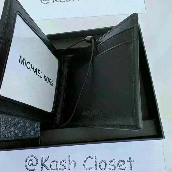 Michael kors Men Wallet Card Case Gift box set Admiral Multi - Picture 4 of 7